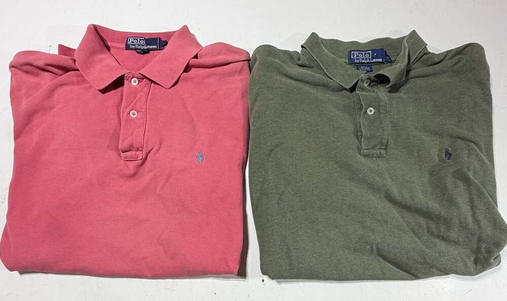 Polo Ralph Lauren Men's Classic Fit Short Sleeve Mesh Polo Shirts Lot of 2